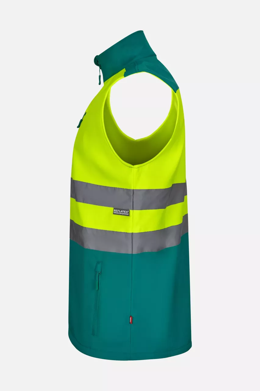 Velilla 305906-02-20, High-Vis Vest, Green/Hi-Vis Yellow, image 2, gallery thumbnail
