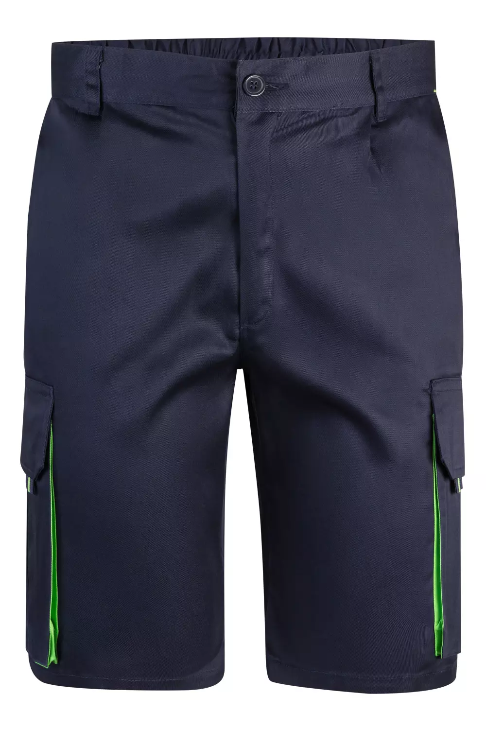 Velilla 103007-01-25, Arbeitsshorts, Marineblau/Limegrün