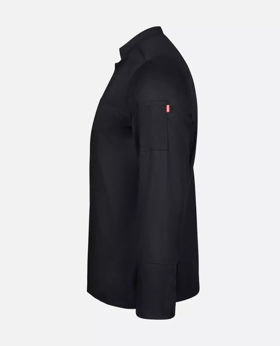 Velilla 405208-00, Long Sleeved Chef Jacket, Black, image 2, gallery thumbnail