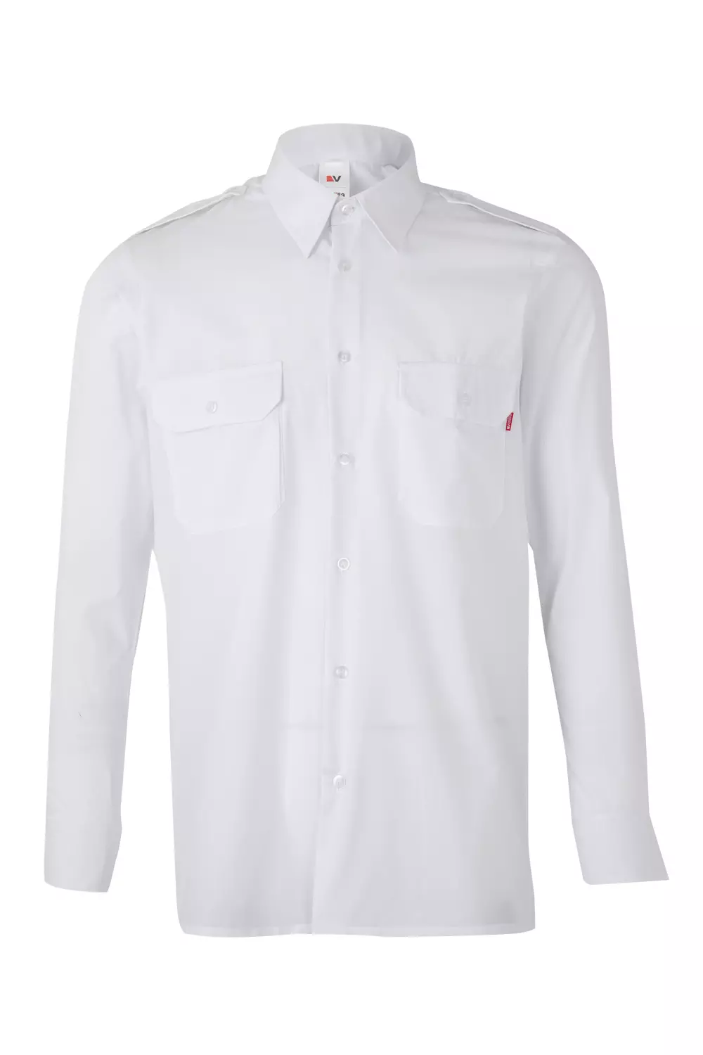 Velilla 530-07, Long Sleeved Work Shirt, White