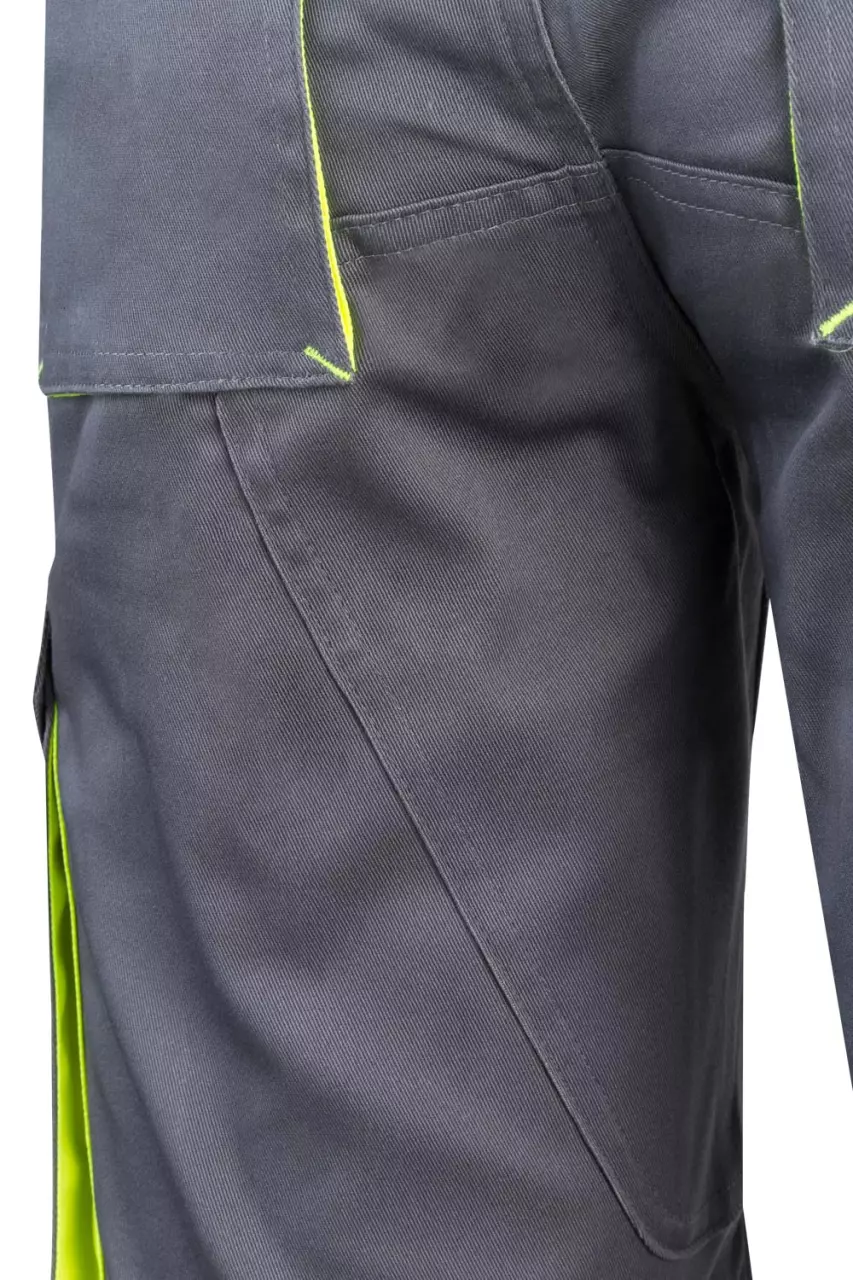 Velilla 103010S-08-20, Work Shorts, Grey/Hi-Vis Yellow, image 5, gallery thumbnail