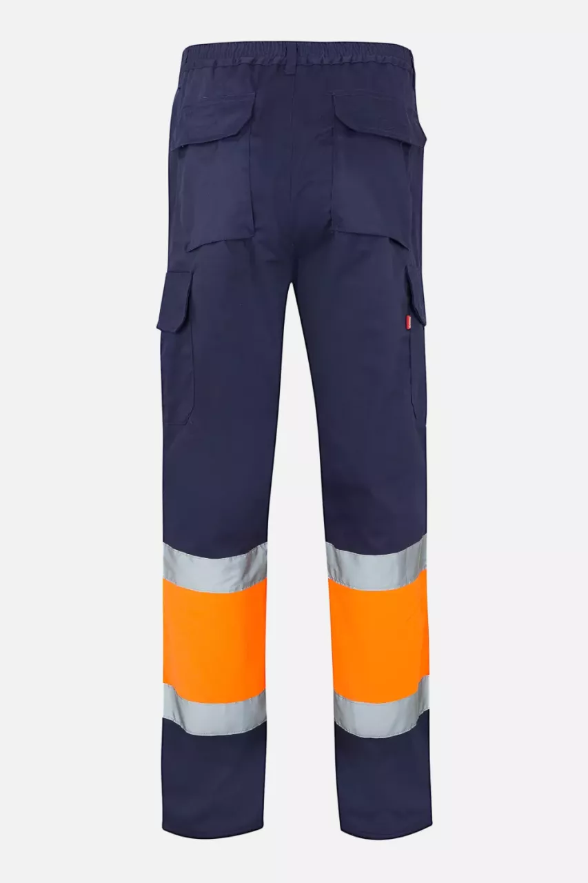Velilla 0157-01-19-2, Warnschutz-Hose, Größe 4XL/5XL, Marineblau/Warnorange, image 3, gallery thumbnail