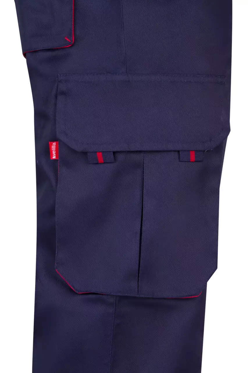 Velilla 103004-01-12, Work Trousers, Marine Blue/Red, image 6, gallery thumbnail