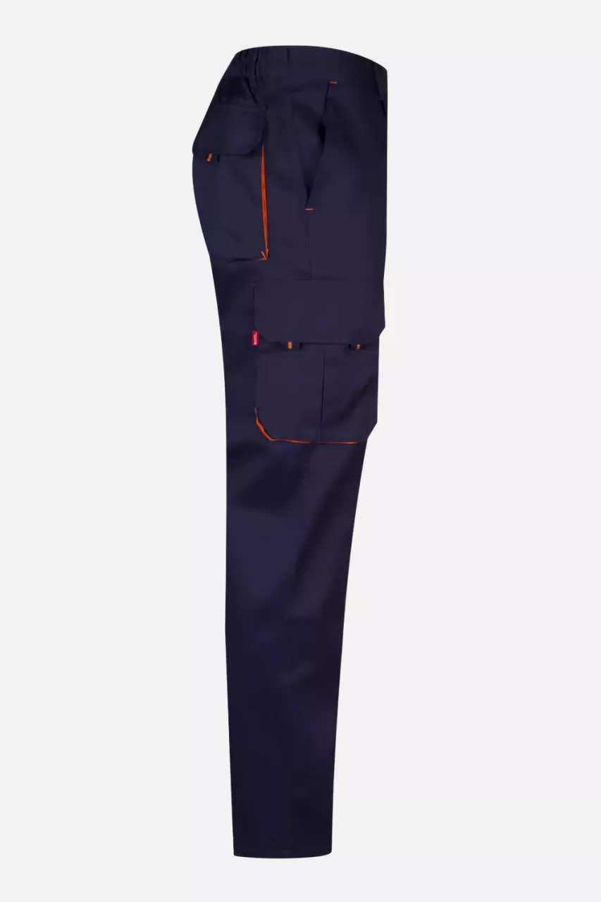 Velilla 103004-01-16, Work Trousers, Marine Blue/Orange, image 4, gallery thumbnail