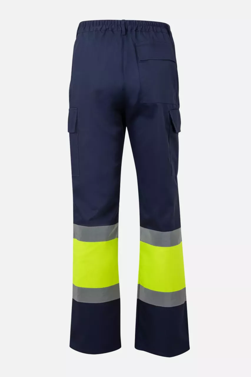 Velilla 303003-01-20, Warnschutz-Arbeitshose, Marineblau/Warngelb, image 3, gallery thumbnail