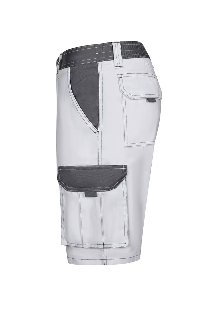Velilla 103021B-07-08, Work Shorts, White/Grey, image 2