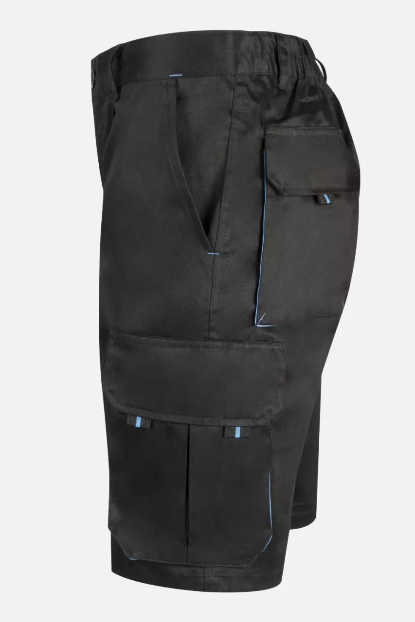 Velilla 103007-00-05, Work Shorts, Black/Sky Blue, image 6, gallery thumbnail