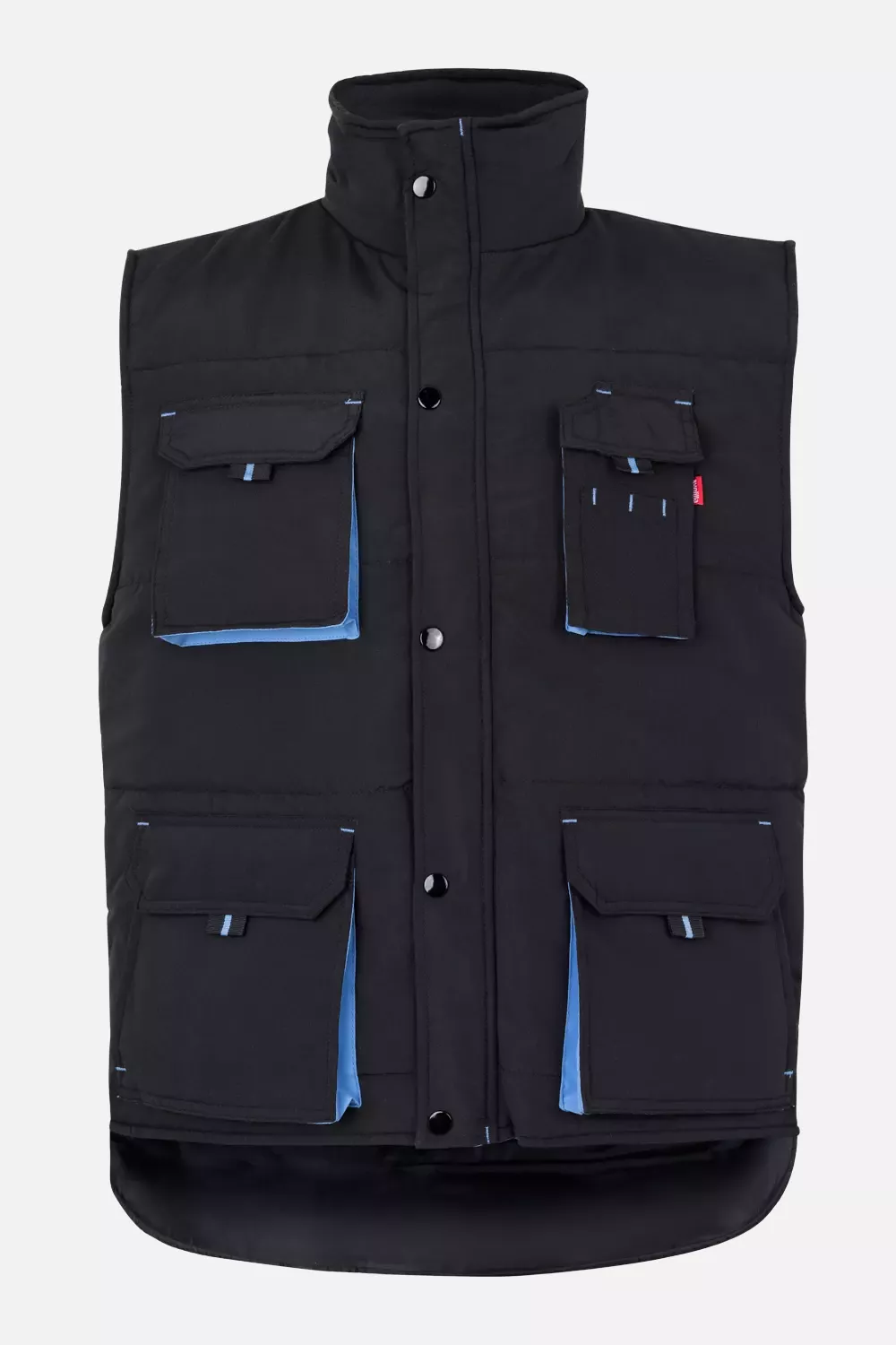 Velilla 205902-00-05, Padded Work Vest, Black/Sky Blue, image 1