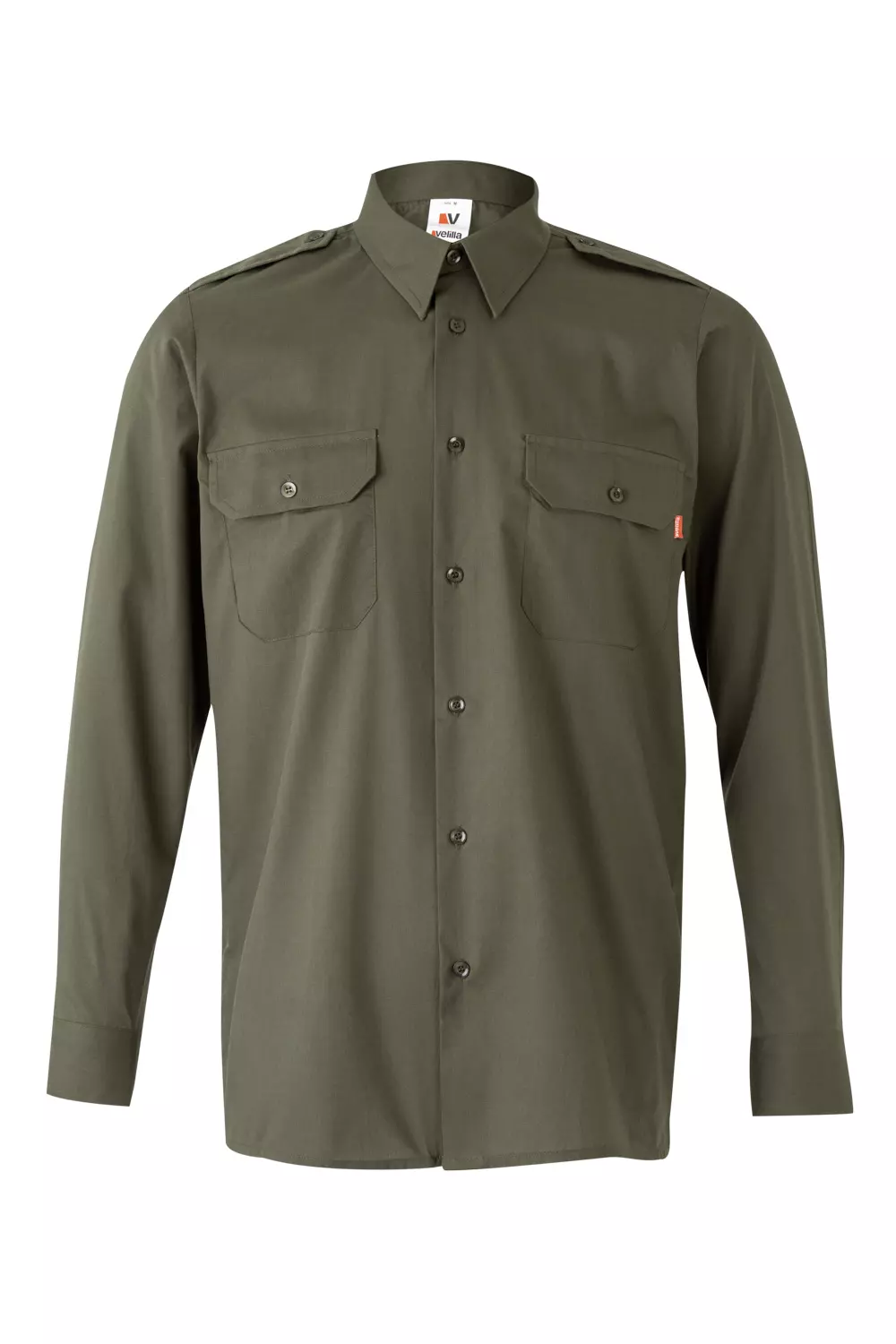 Velilla 530-03, Long Sleeved Work Shirt, Khaki Green