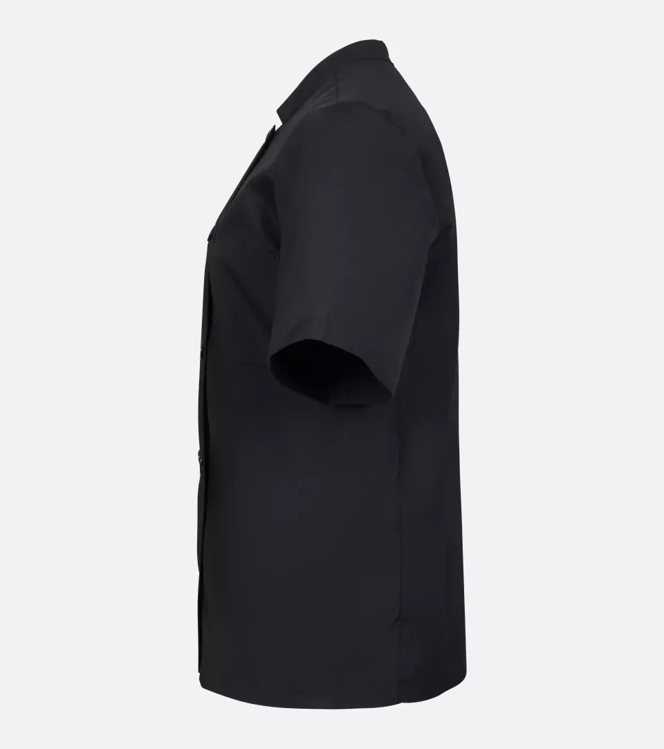 Velilla 432-00, Short-Sleeved Chef Jacket, Black, image 3, gallery thumbnail