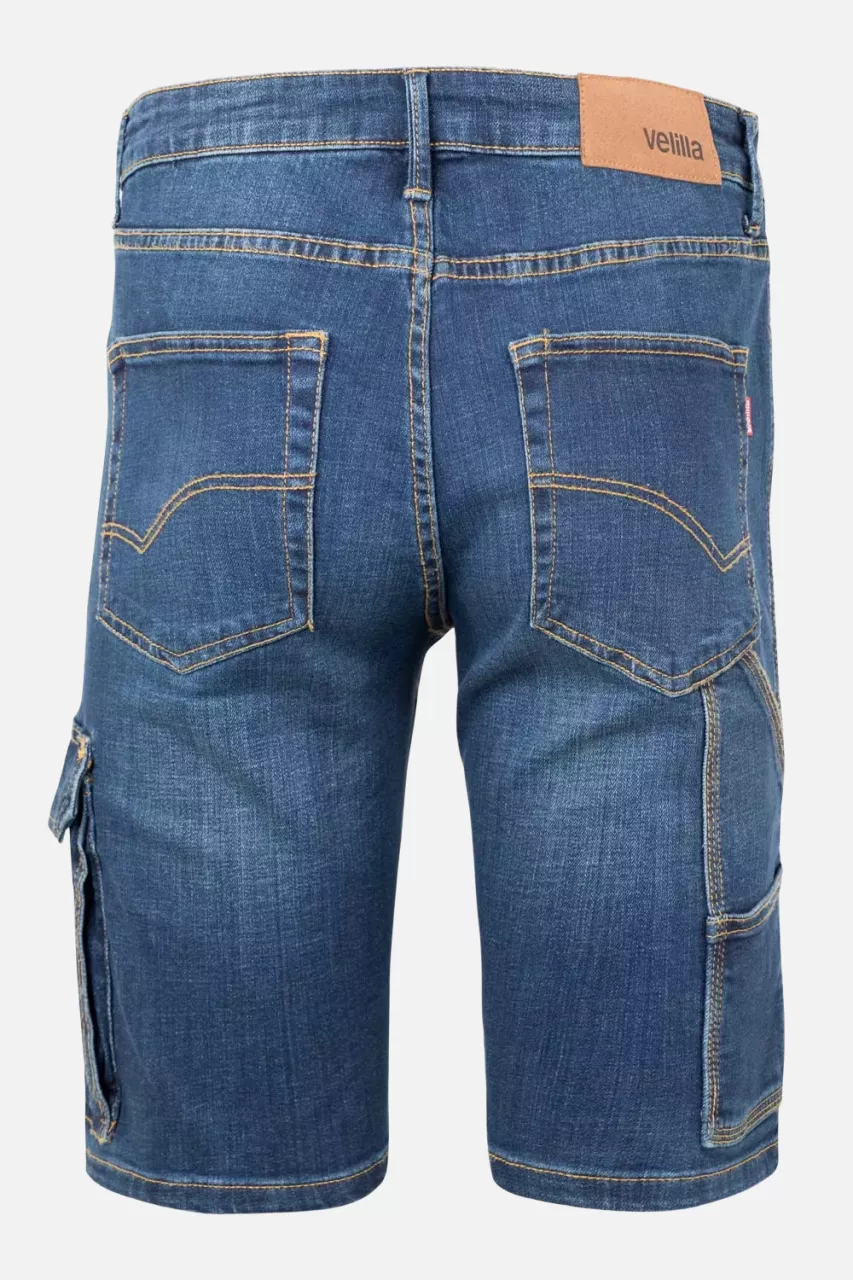 Velilla 103017S-63, Work Shorts, Blue Denim, image 6, gallery thumbnail
