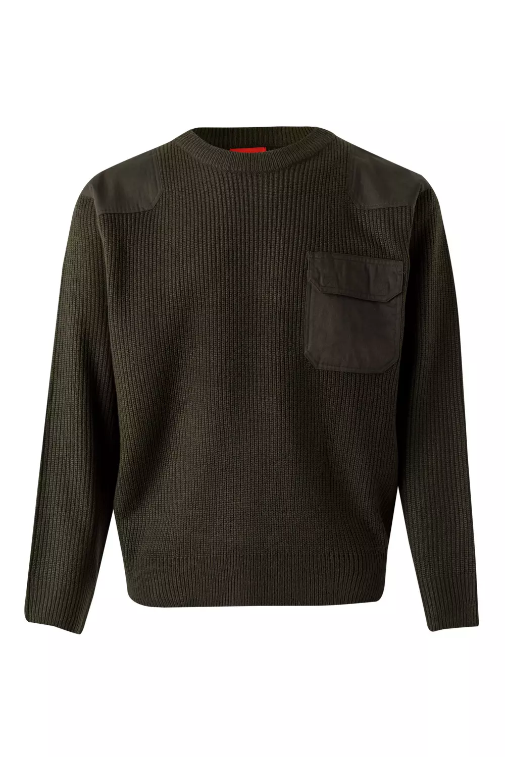 Velilla 100-03, Work Sweater, Khaki Green