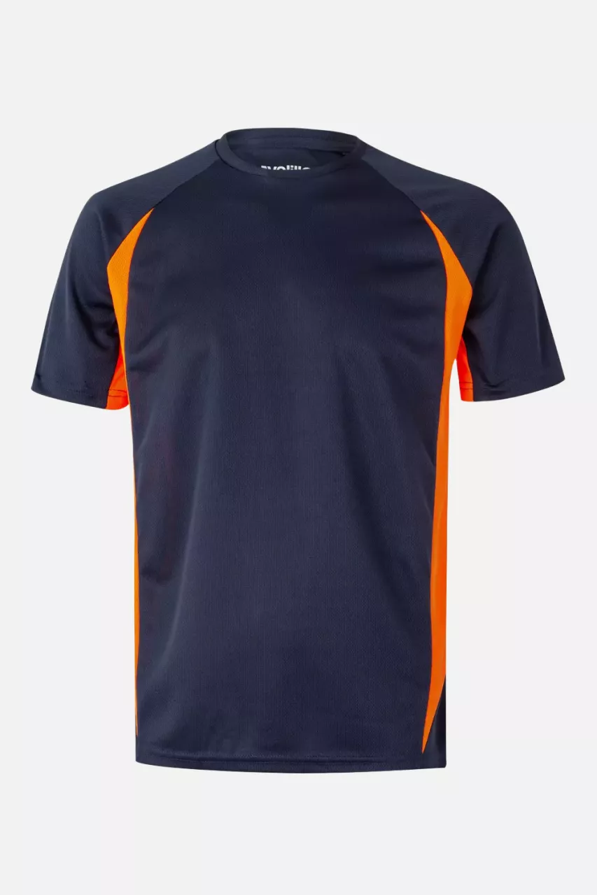 Velilla 105501-61-19, Arbeits-T-Shirt, Marineblau/Signalorange, image 1, gallery thumbnail