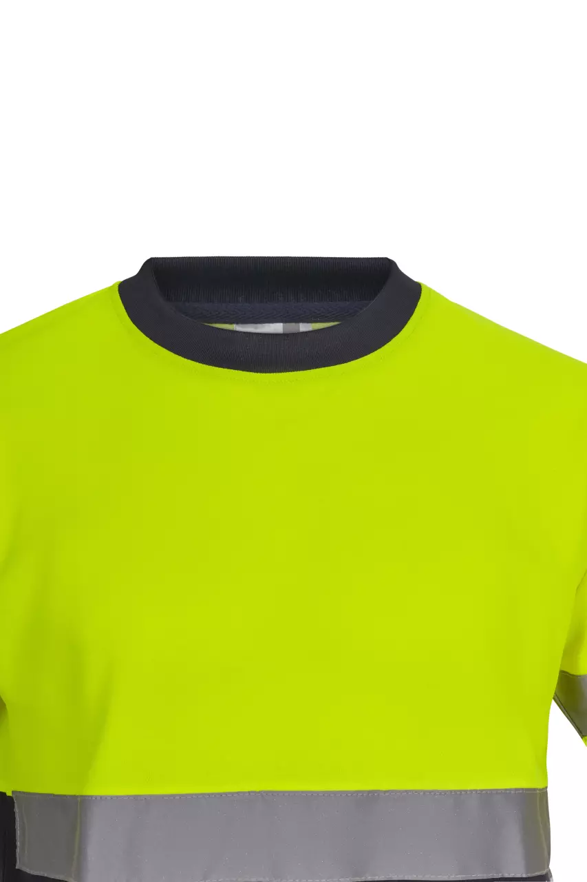 Velilla 305613-61-20-1, High-Vis Short Sleeve T-Shirt, Navy Blue/Hi-Vis Yellow, image 6, gallery thumbnail