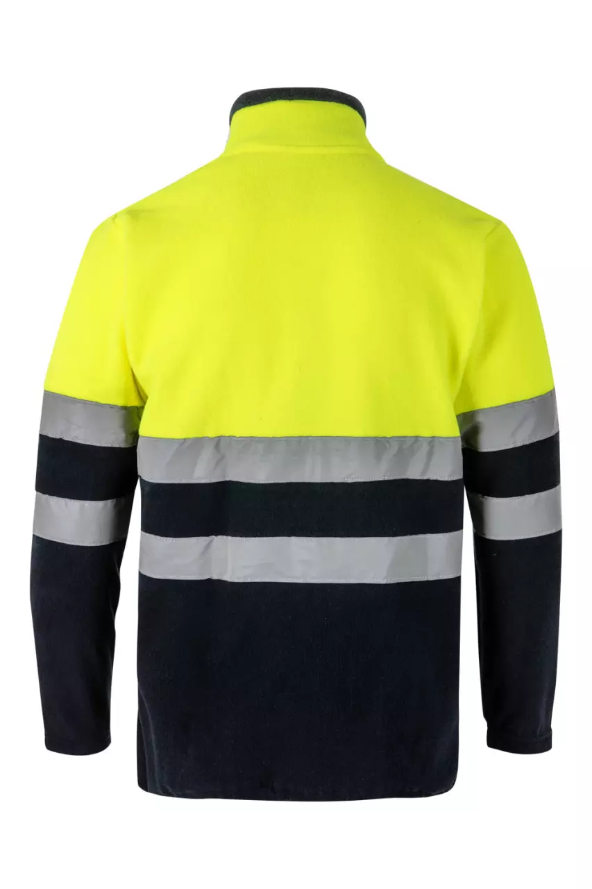 Velilla 301503-01-20, High-Vis Fleece Jacket, Marine Blue/Hi-Vis Yellow, image 2, gallery thumbnail