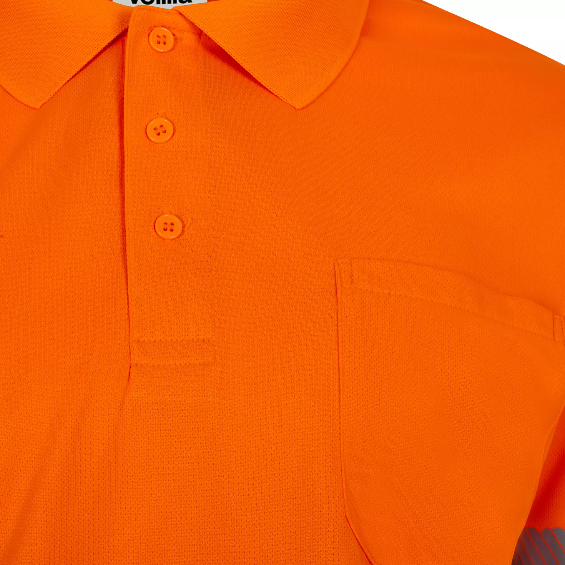 Velilla 305534-19, High-Vis Long Sleeved Polo Shirt, Hi-Vis Orange, image 3