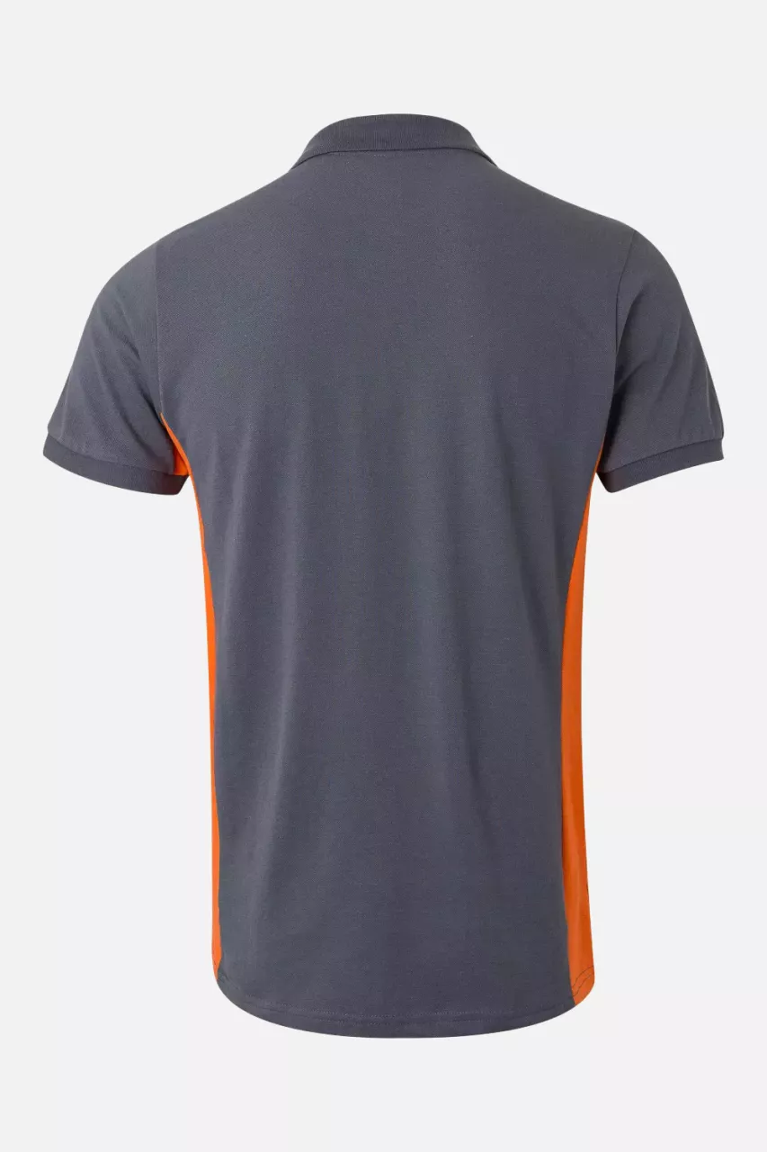 Velilla 105504-08-16, Polo Shirt, Grey/Orange, image 3, gallery thumbnail