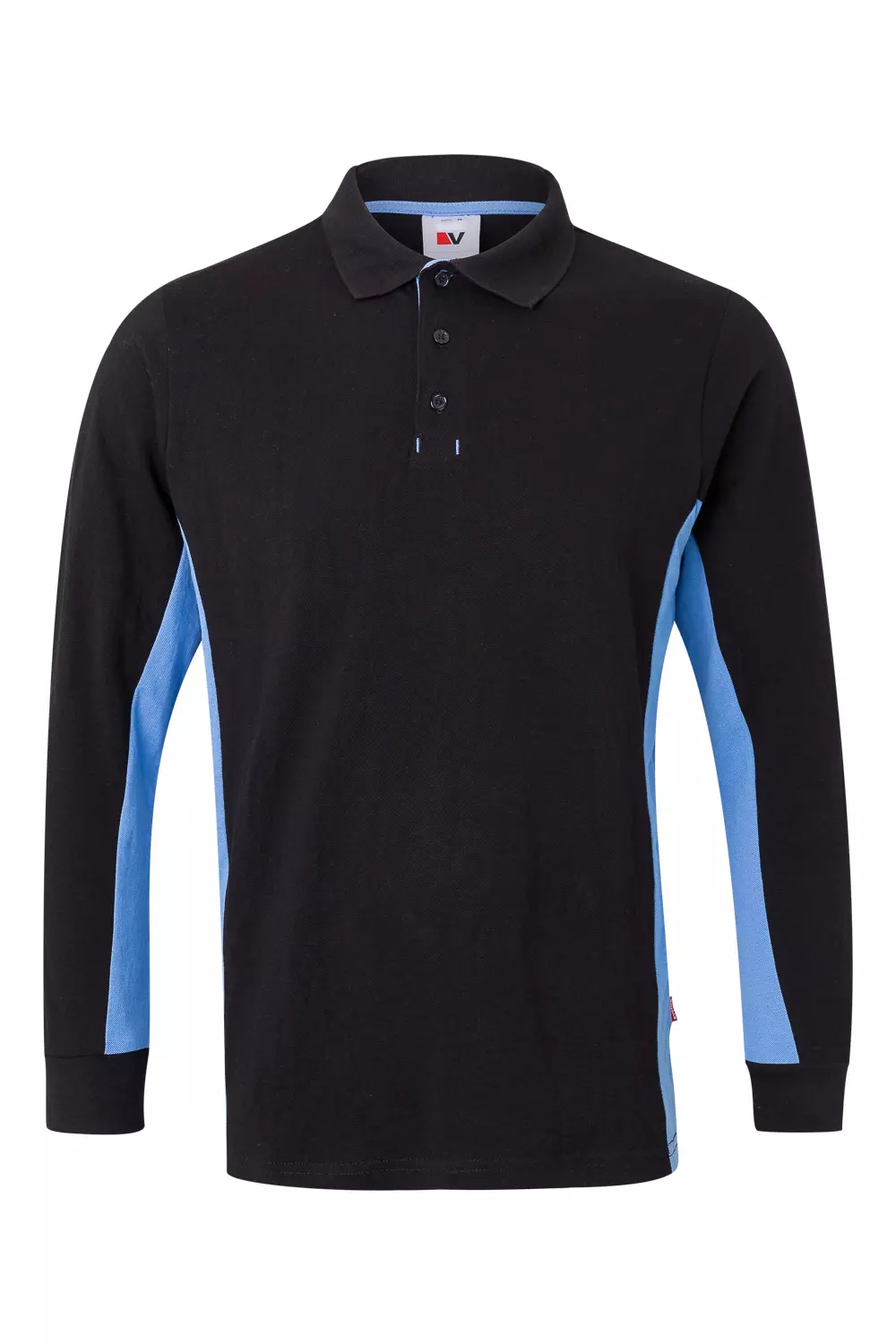 Velilla 105514-00-05, Polo Shirt, Black/Sky Blue, image 1