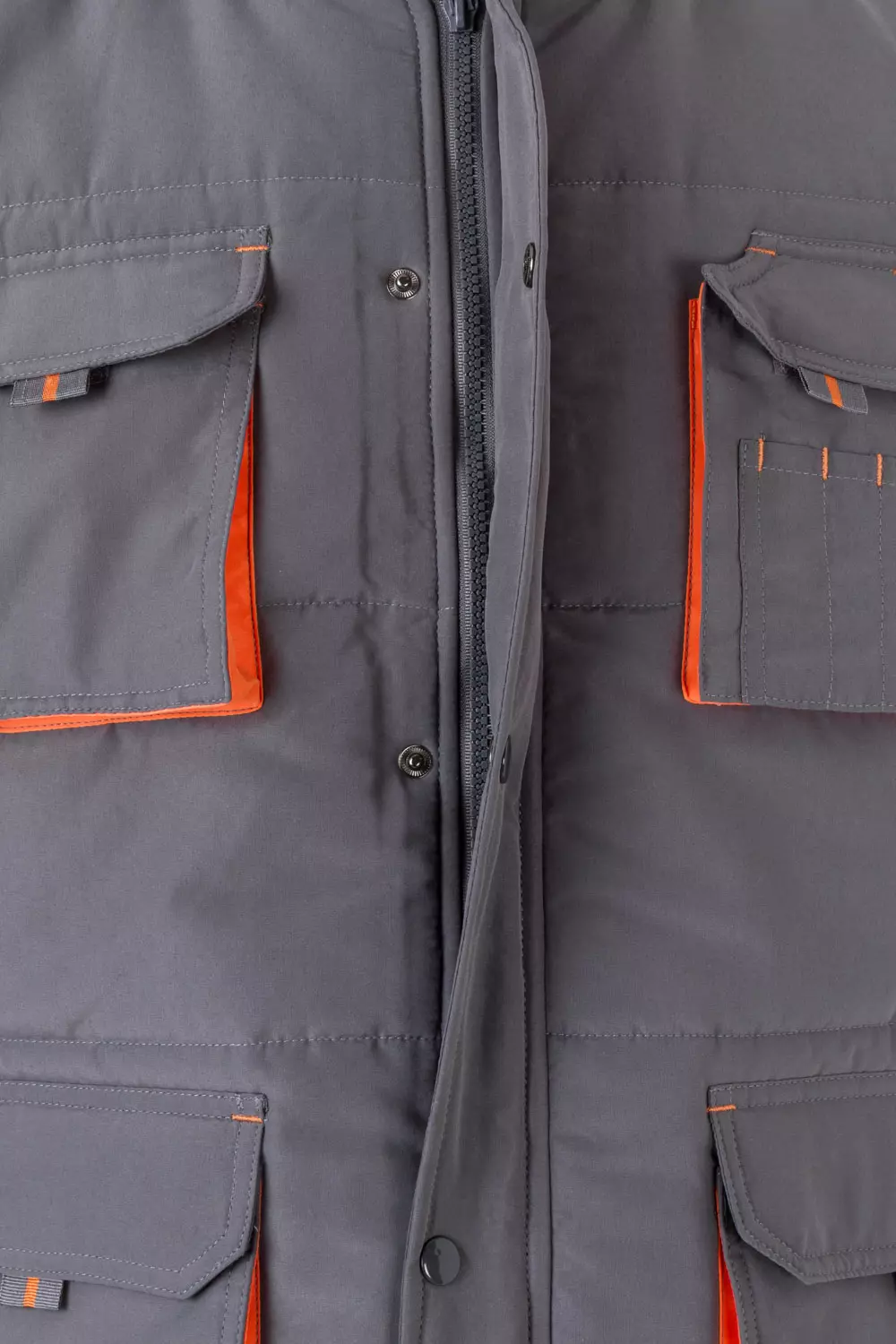 Velilla 205902-08-16, Padded Work Vest, Grey/Orange, image 5