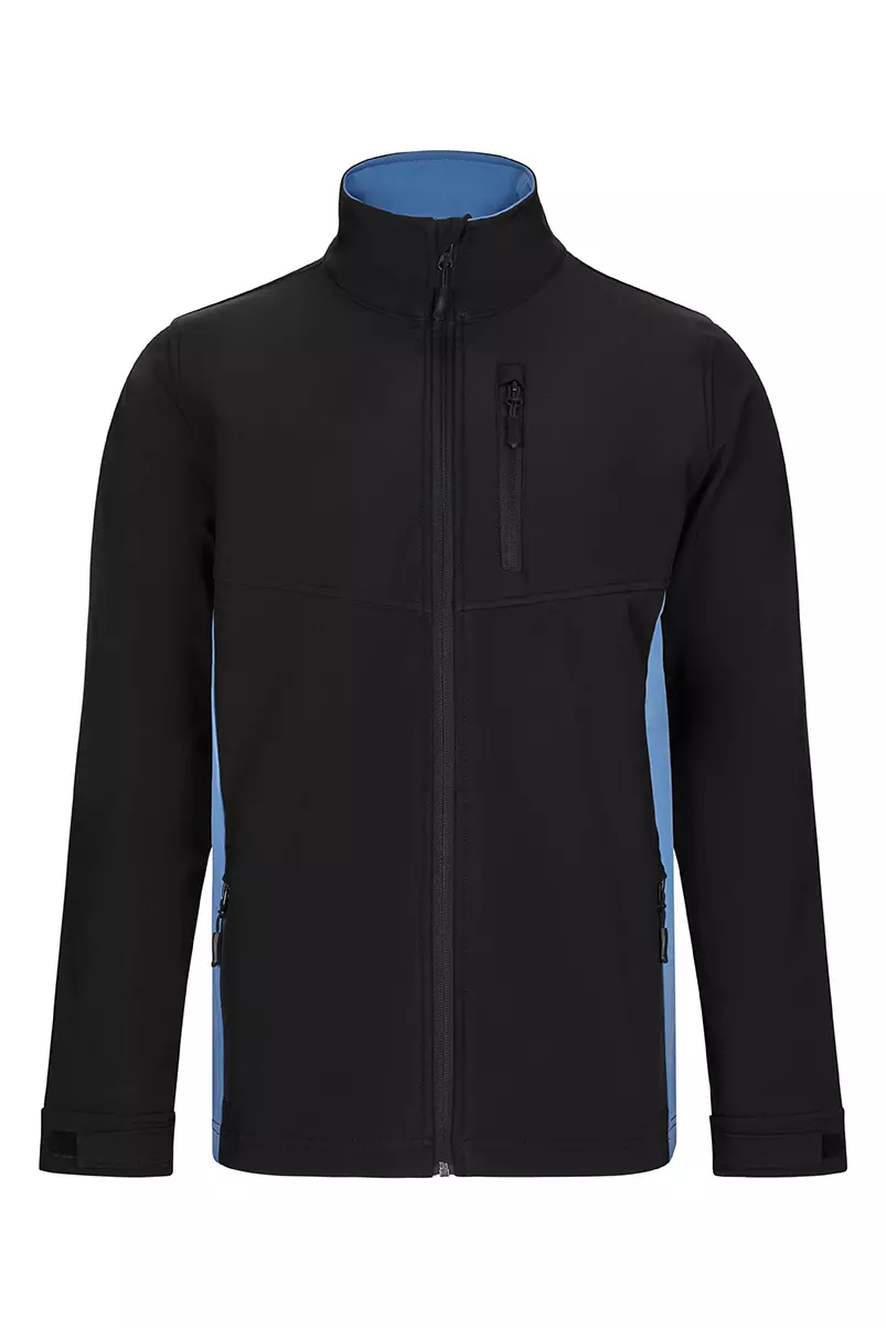 Velilla Work Jacket, Black/Sky Blue