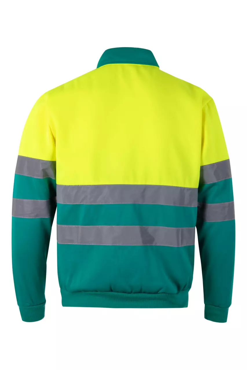 Velilla 305701-02-20-2, High-Vis Sweatshirt, Size 4XL/5XL, Green/Hi-Vis Yellow, image 2, gallery thumbnail