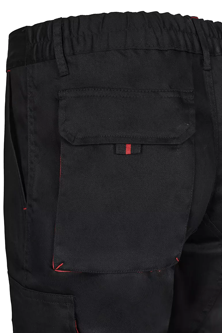 Velilla 103004-00-12, Arbeitshose, Schwarz/Rot, image 2