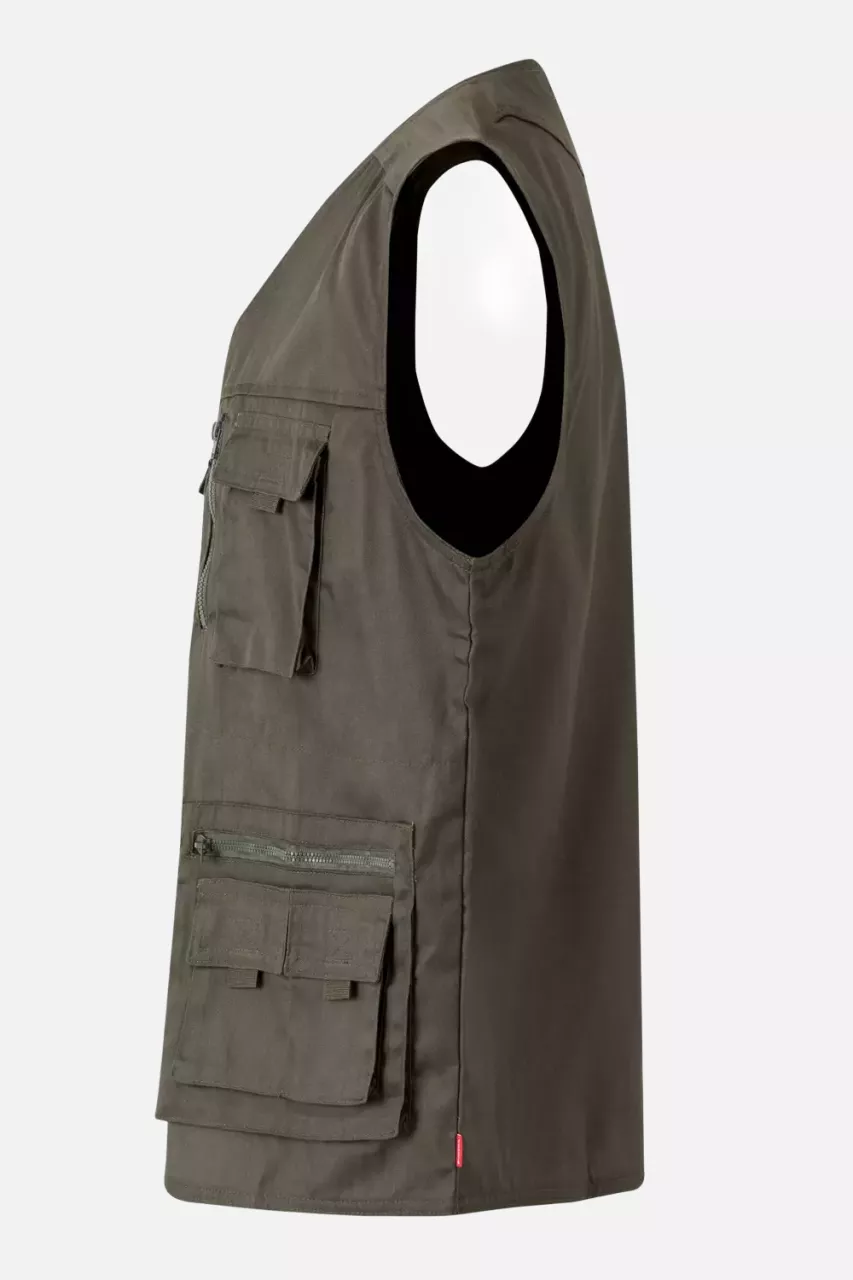 Velilla 105901-03, Work Vest, Khaki Green, image 2, gallery thumbnail