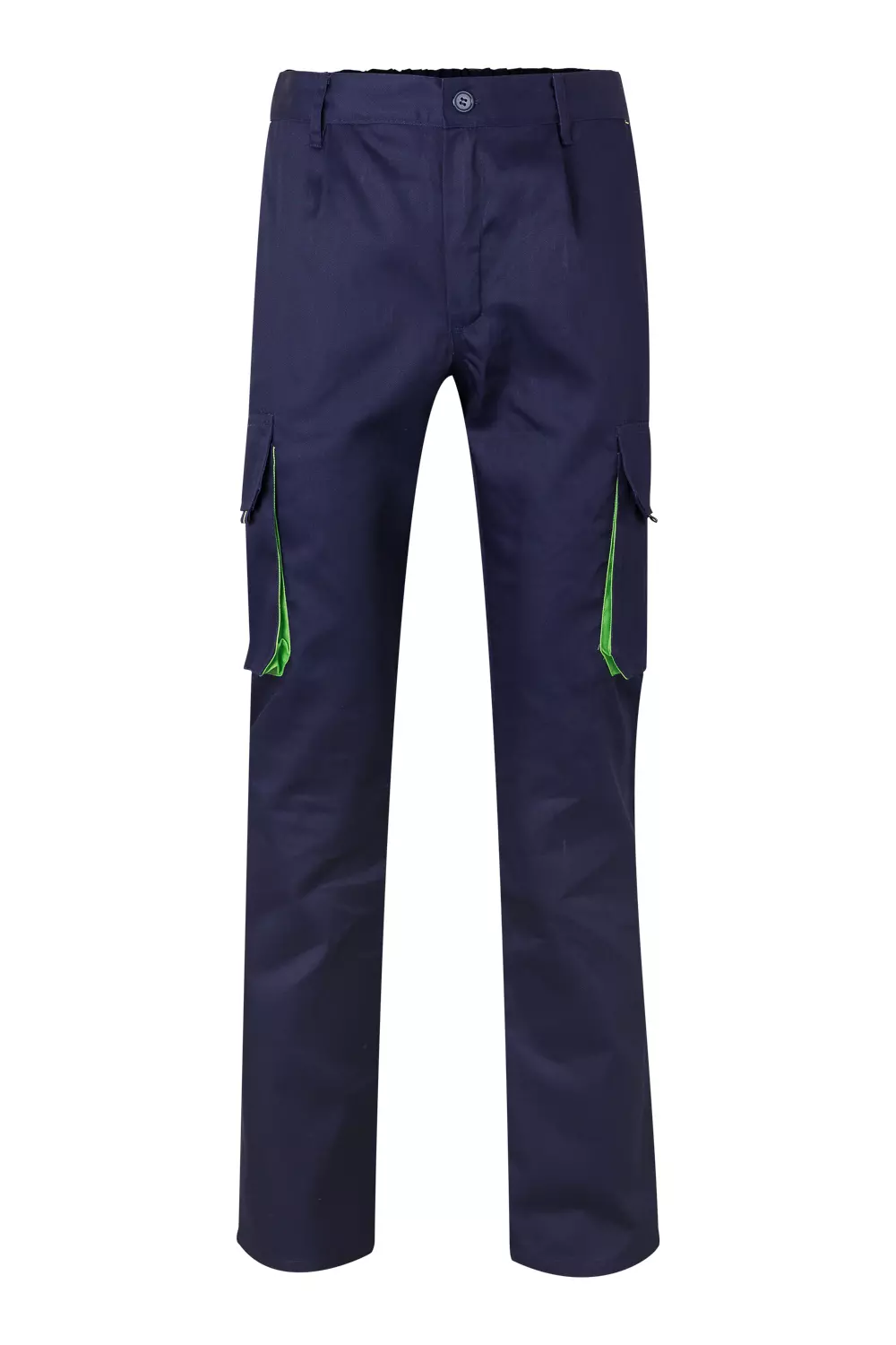 Velilla 103004-01-25, Work Trousers, Marine Blue/Lime Green