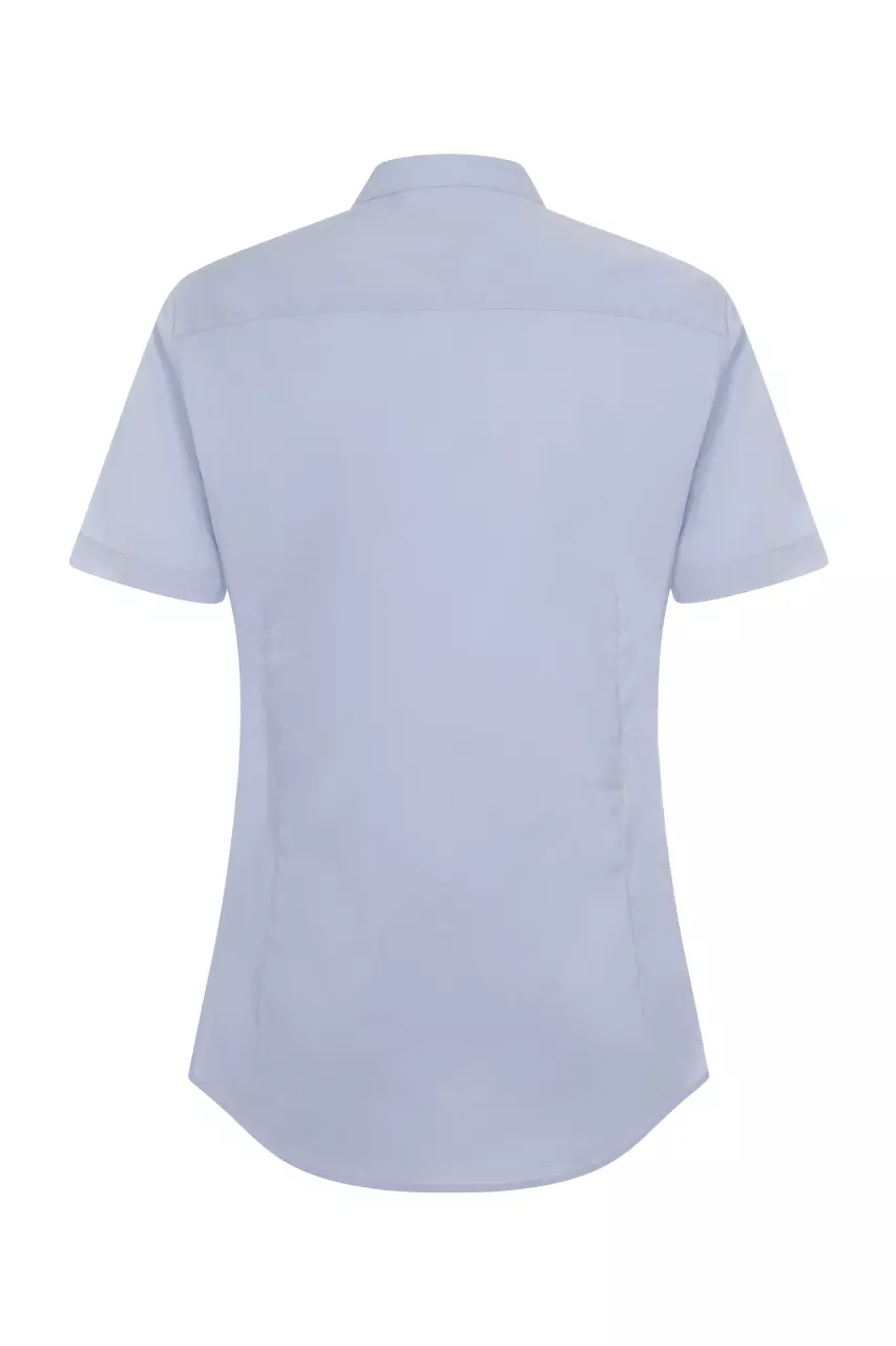 Velilla 405014S-05, Kurzarm-Arbeitshemd mit Stehkragen, Hellblau, image 1, gallery thumbnail