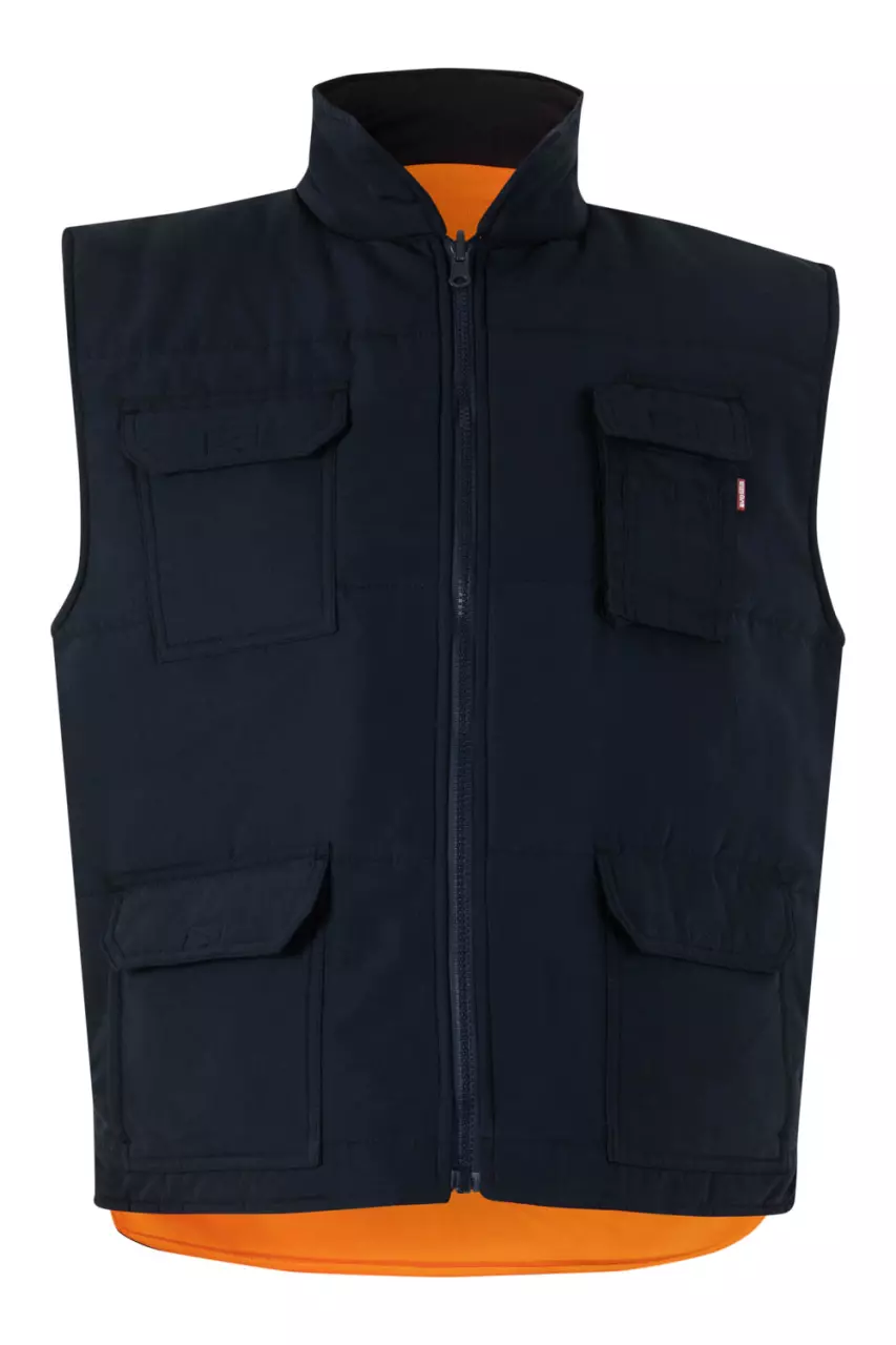 Velilla 0148-01-19, High-Vis Vest, Marine Blue/High-Vis Orange, image 1, gallery thumbnail