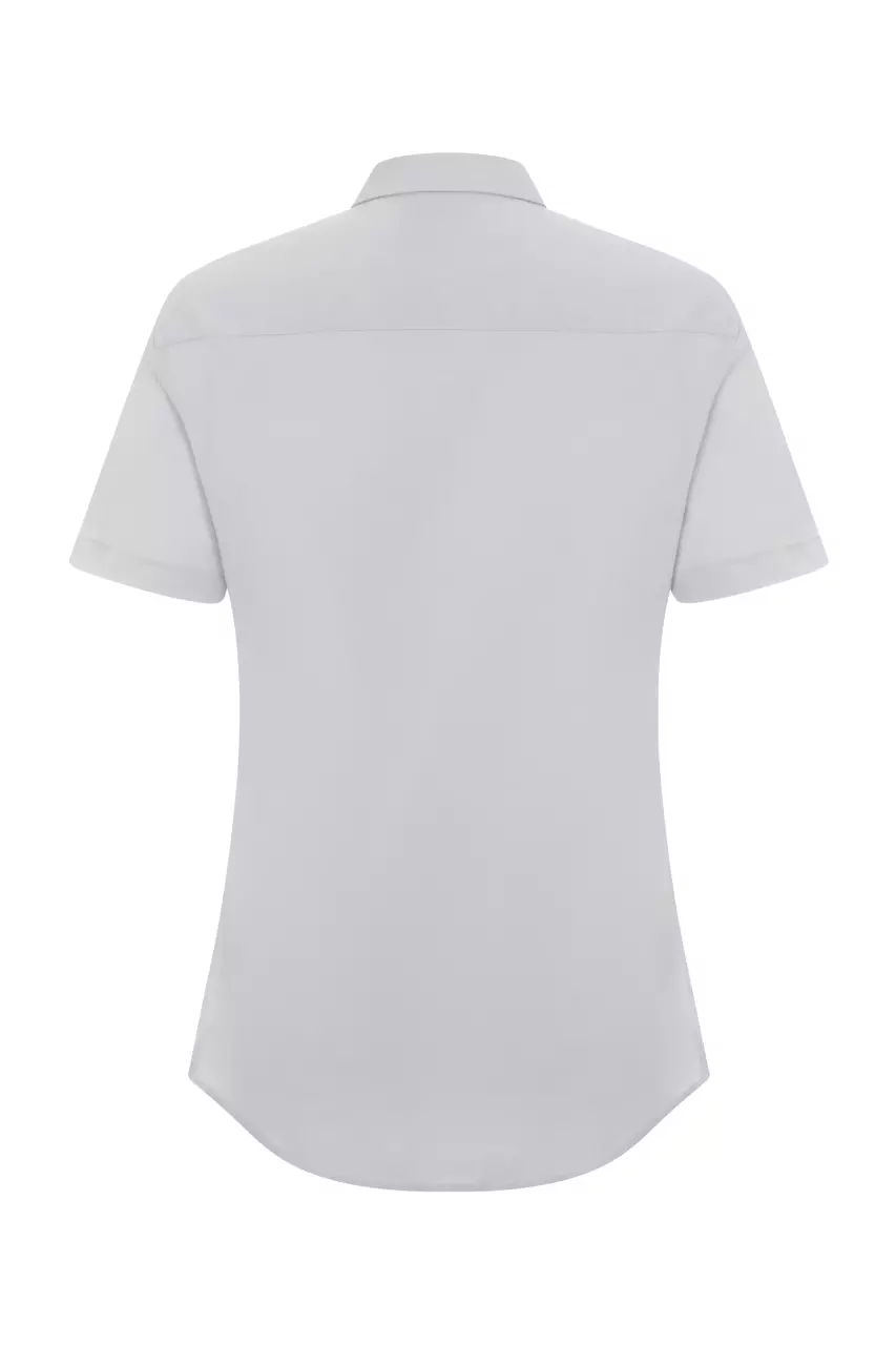 Velilla 405018S-58, Short-Sleeved Work Shirt, Ice Grey, image 3, gallery thumbnail