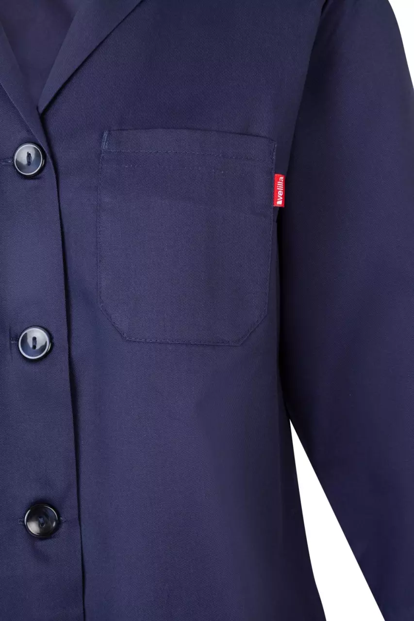 Velilla 908-01, Work Coat, Marine Blue, image 3, gallery thumbnail