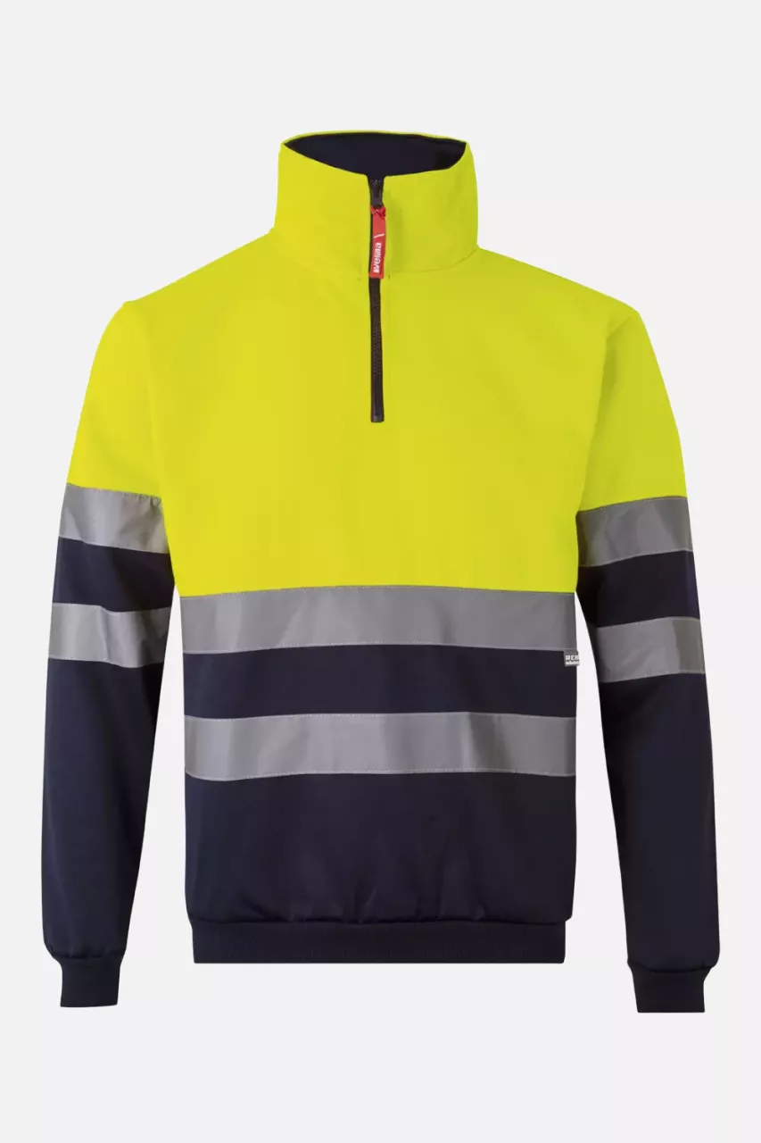 Velilla 305701-61-20, Warnschutz-Sweatshirt, Marineblau/Warngelb, image 1, gallery thumbnail