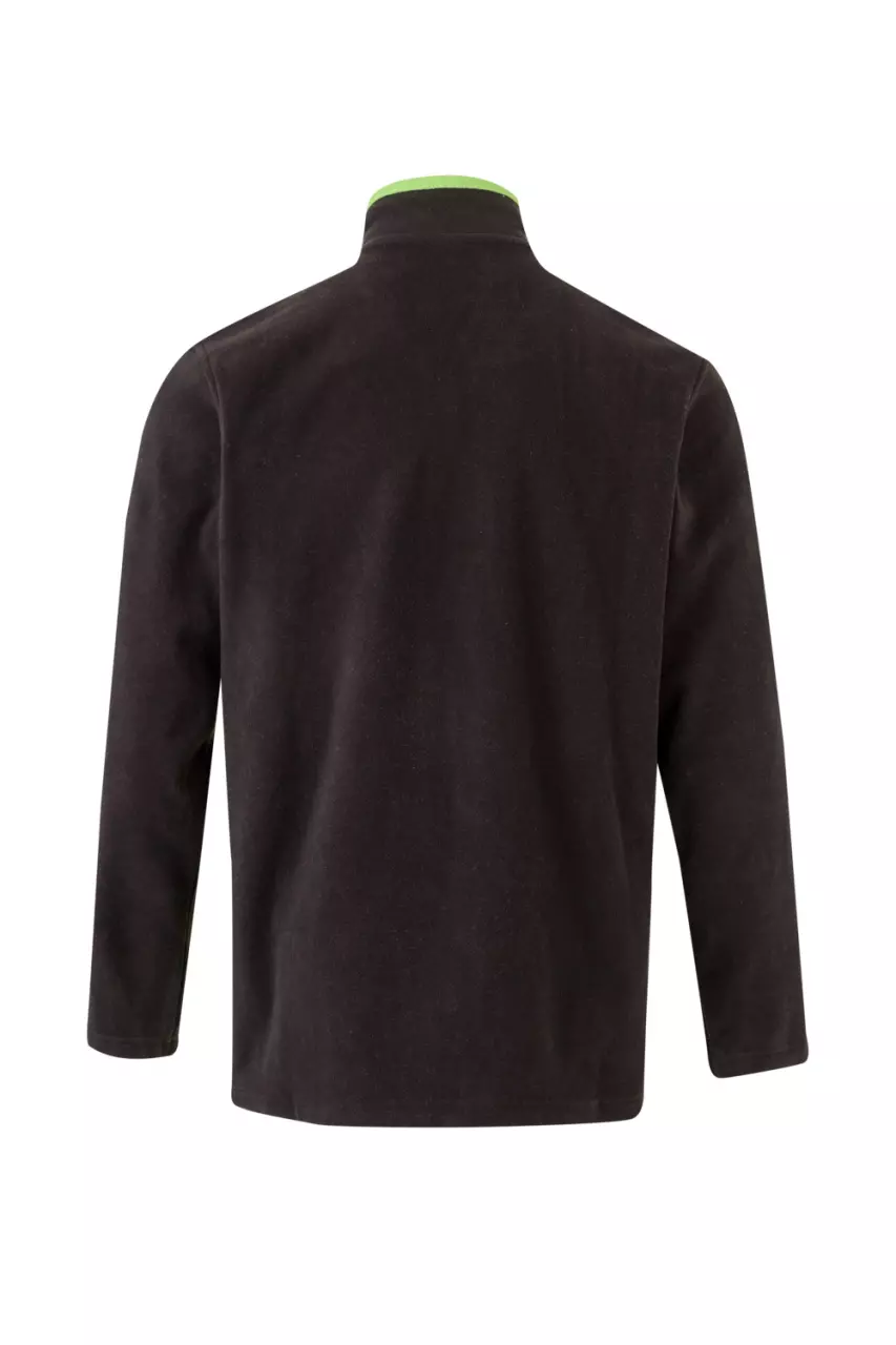 Velilla 201504-00-25, Fleece Jacket, Black/Lime Green, image 3, gallery thumbnail