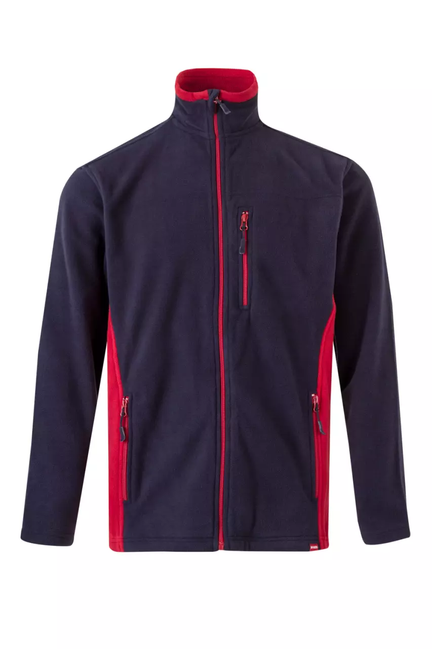 Velilla Fleece Jacket, Navy Blue/Red