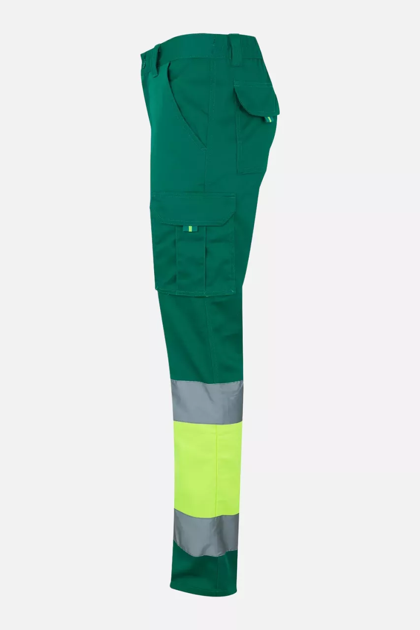 Velilla 303002S-02-20, High-Vis Work Trousers, Green/Hi-Vis Yellow, image 5, gallery thumbnail