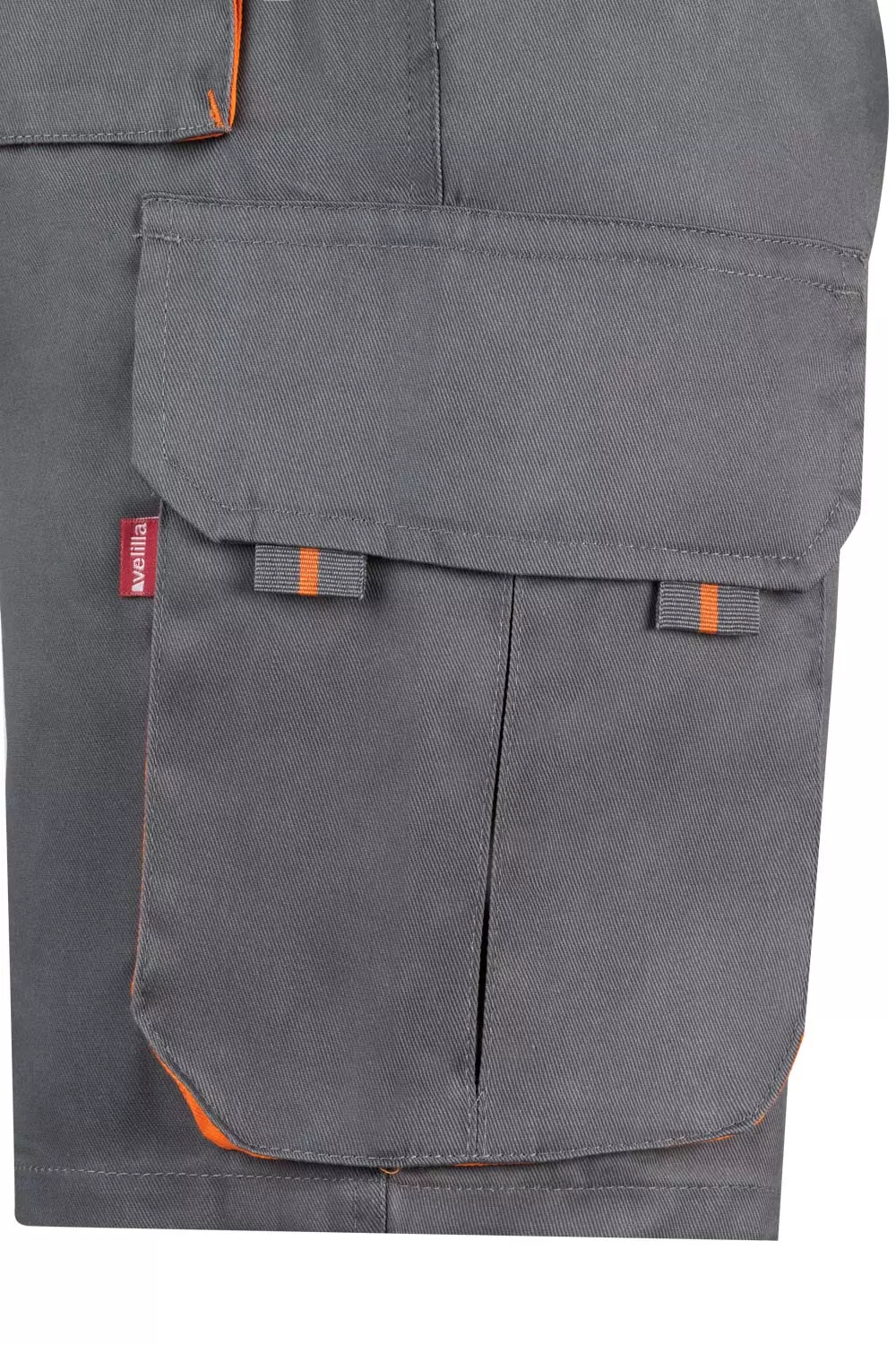 Velilla 103007-08-16, Work Shorts, Grey/Orange, image 4