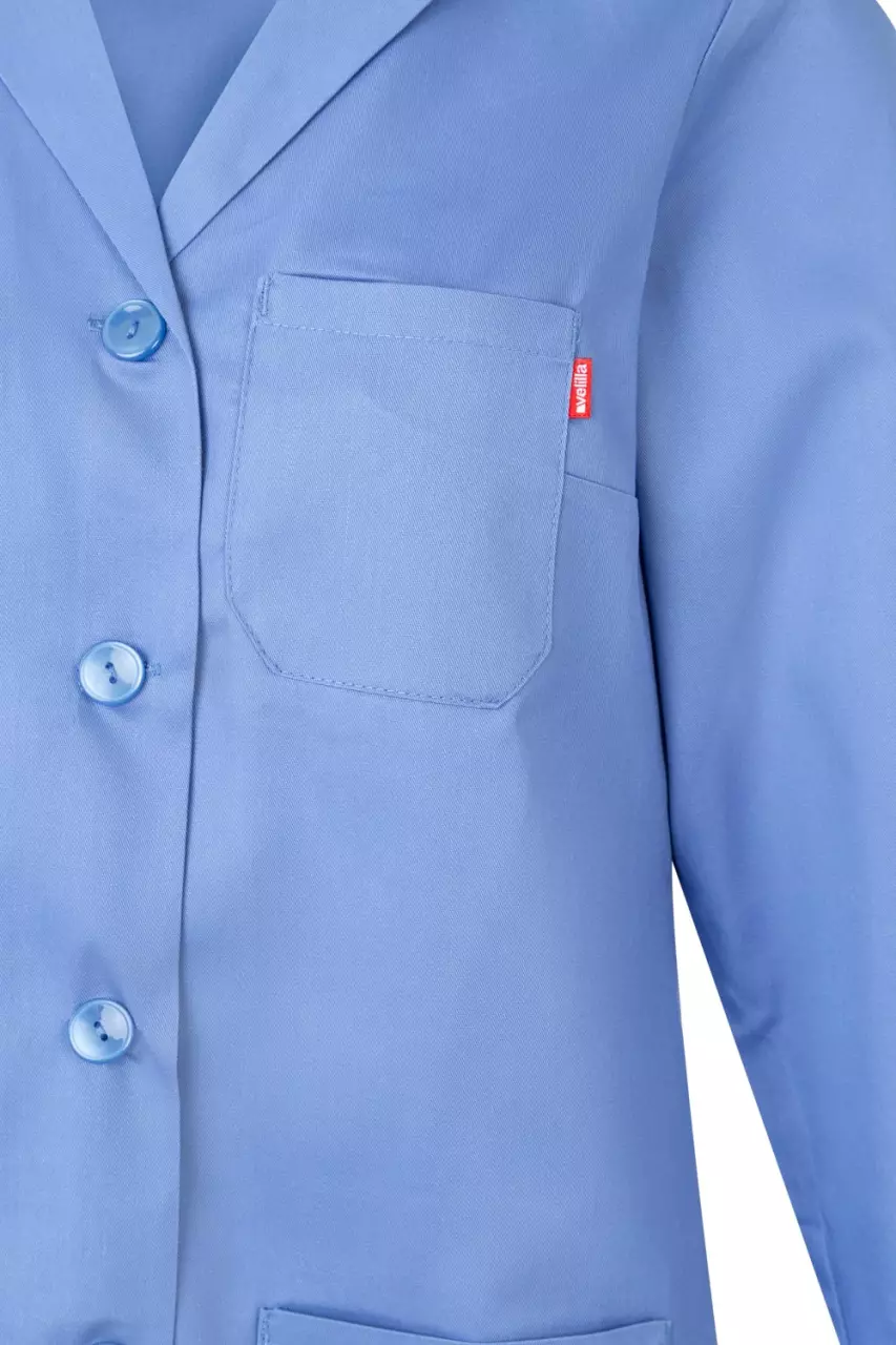Velilla 908-05, Work Coat, Sky Blue, image 3, gallery thumbnail