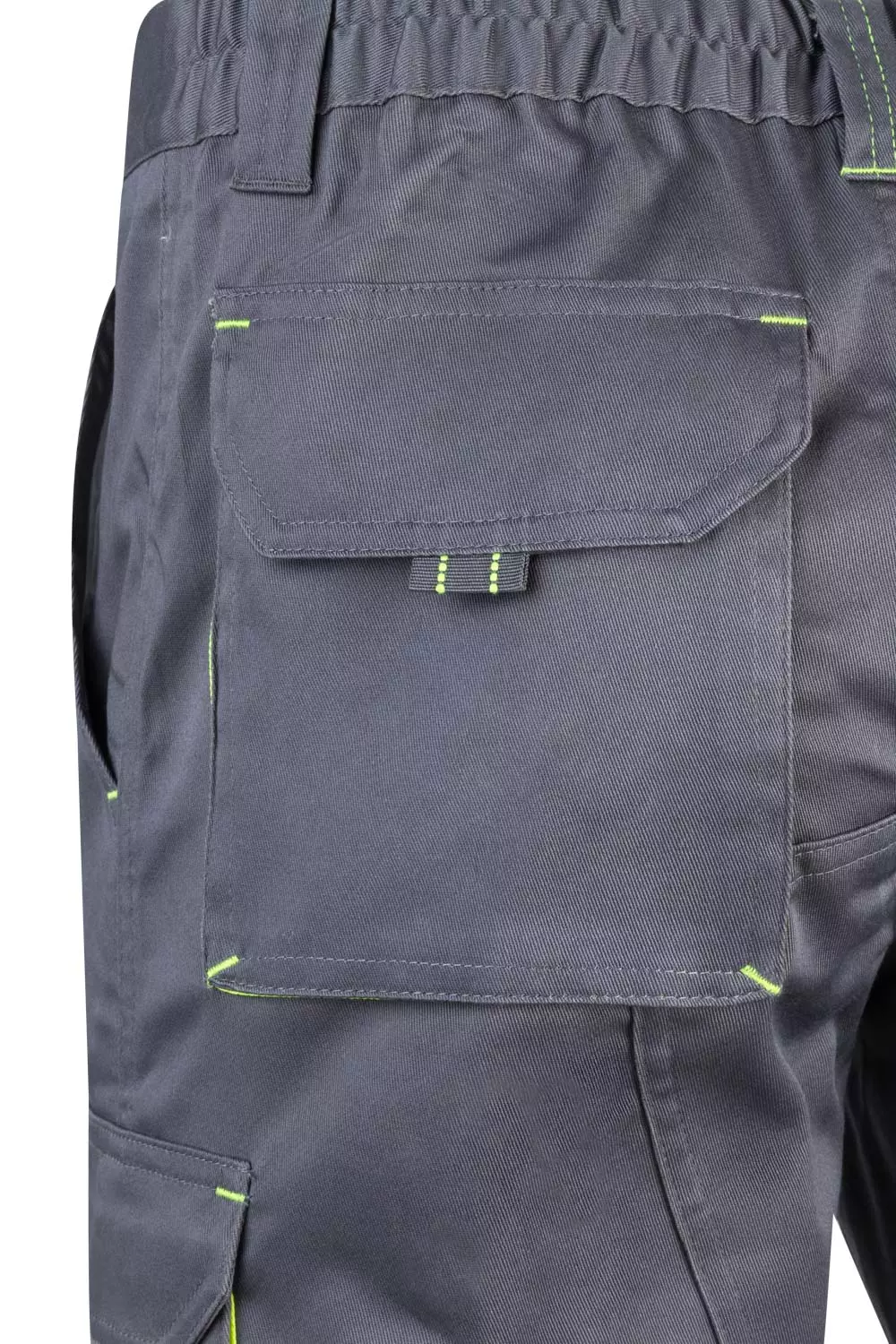 Velilla 103010S-08-20, Work Shorts, Grey/Hi-Vis Yellow, image 3