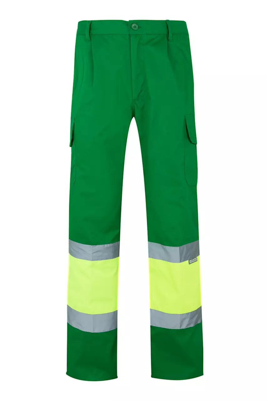 Velilla 157-29-20-2, High-Vis Trousers, Size 4XL/5XL, Grass Green/Hi-Vis Yellow, image 1, gallery thumbnail