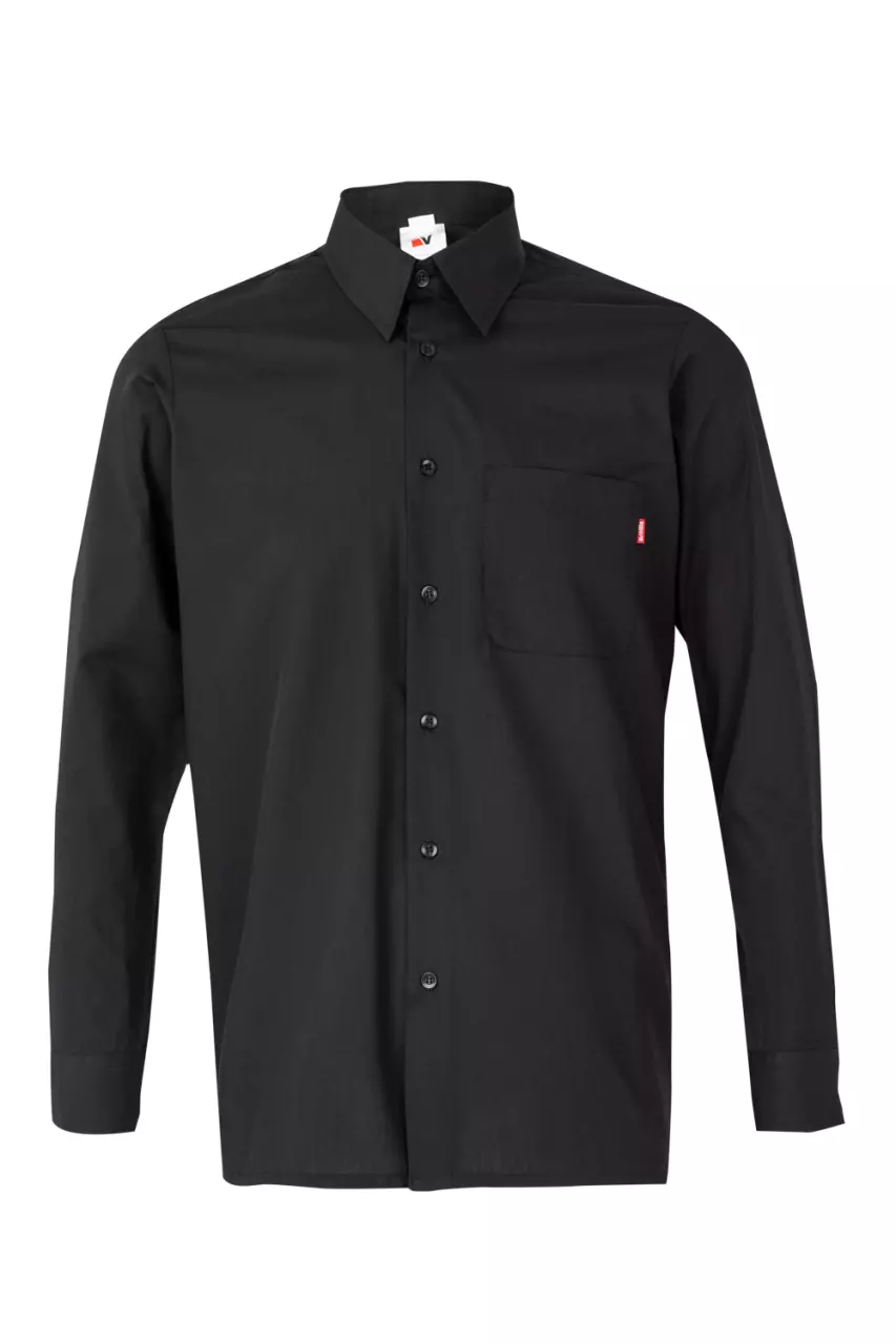 Velilla Long Sleeved Work Shirt, Black