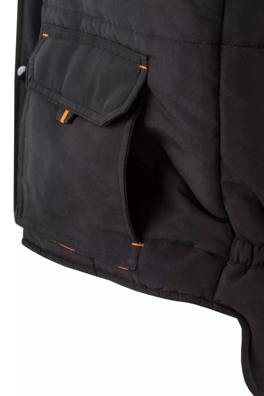 Velilla 205902-00-16, Padded Work Vest, Black/Orange, image 5, gallery thumbnail