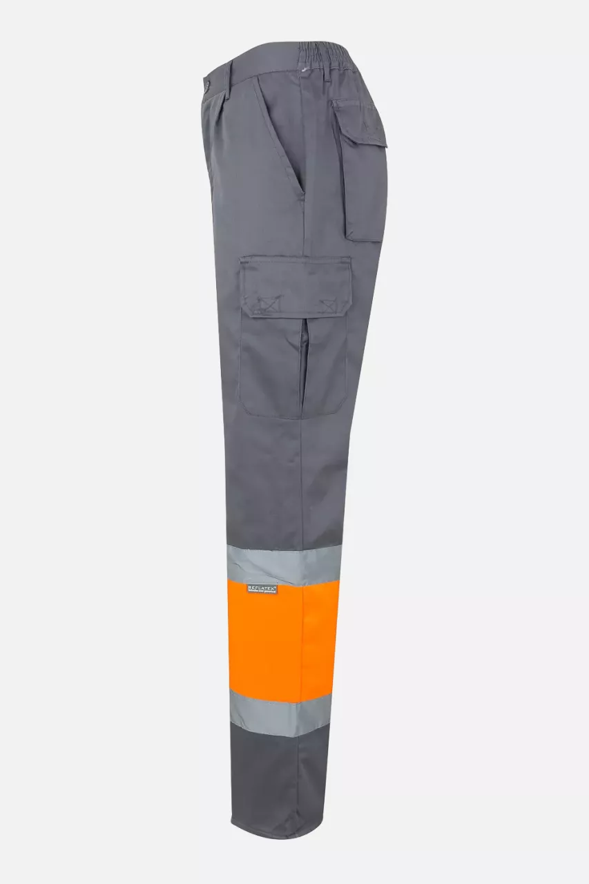 Velilla 0157-08-19, Warnschutz-Hose, Grau/Warnorange, image 2, gallery thumbnail