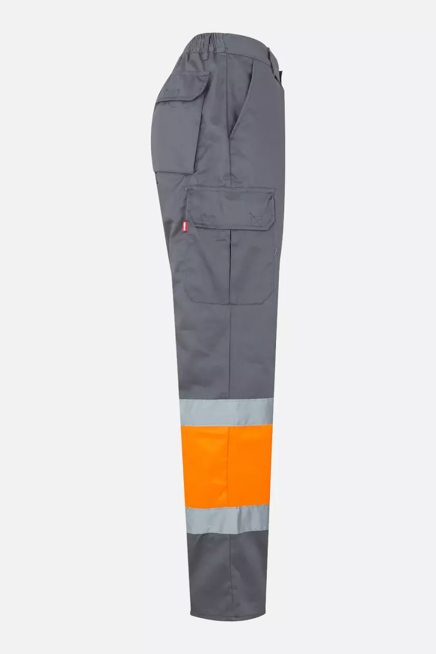 Velilla 0157-08-19-2, High-Vis Trousers, Size 4XL/5XL, Grey/Hi-Vis Orange, image 3, gallery thumbnail