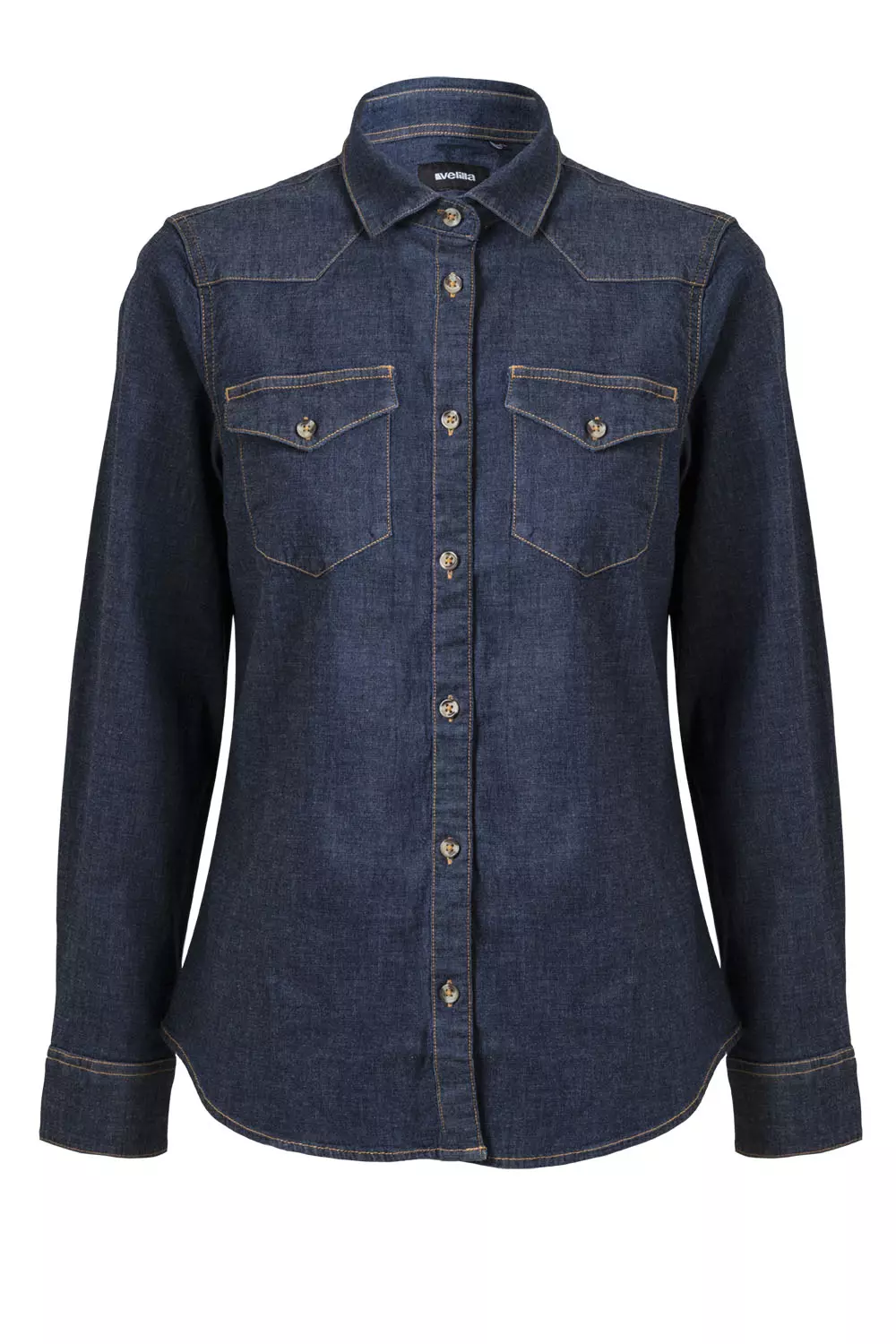 Velilla 405007S-63, Denim Work Shirt, Blue Denim