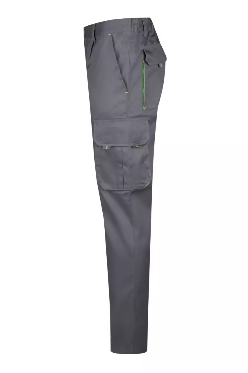 Velilla 103004-08-25, Work Trousers, Grey/Lime Green, image 5, gallery thumbnail
