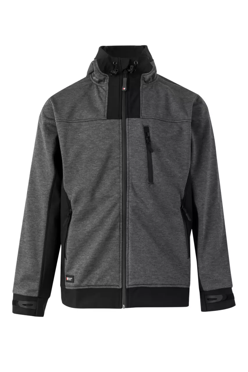 Velilla 206007-78-00, Work Jacket, Heather Dark Grey/Black, image 1, gallery thumbnail
