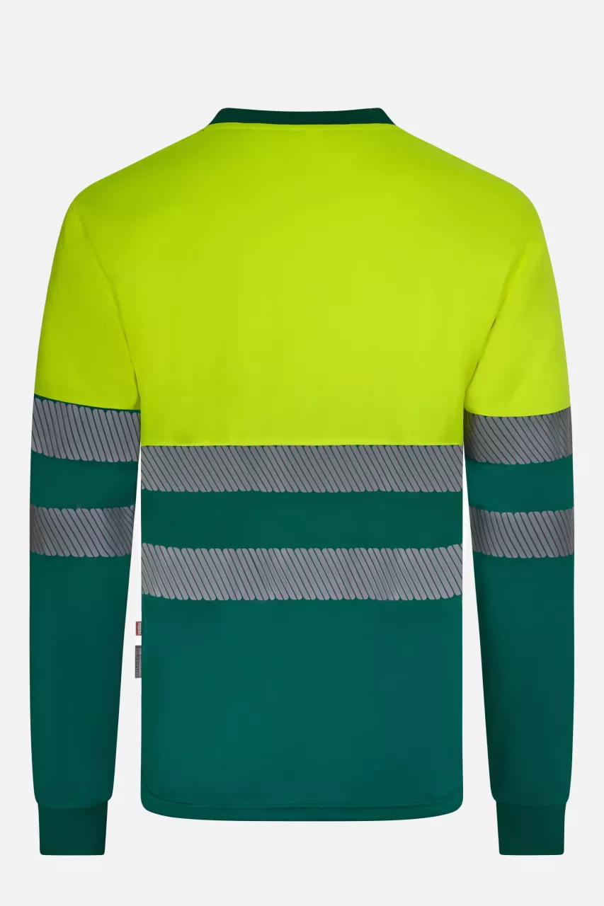 Velilla 305635-02-20, Warnschutz-Langarm-T-Shirt, Grün/Warngelb, image 3, gallery thumbnail