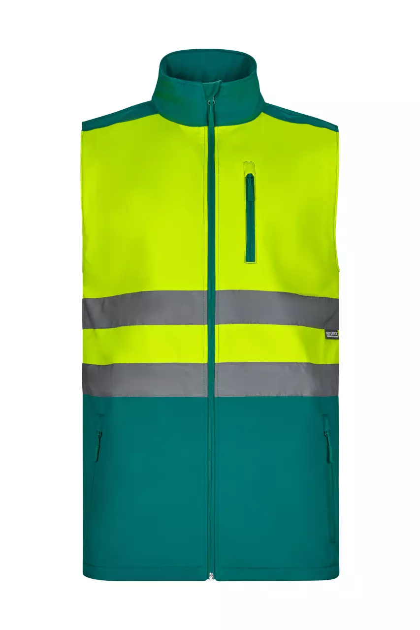 Velilla 305906-02-20-2, High-Vis Vest, Size 4XL/5XL, Green/Hi-Vis Yellow