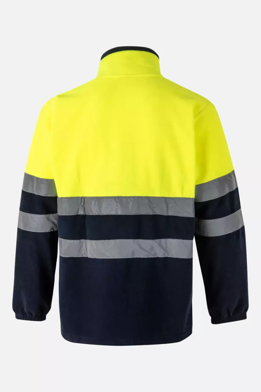 Velilla 0183-01-20, High-Vis Fleece Jacket, Marine Blue/Hi-Vis Yellow, image 2, gallery thumbnail